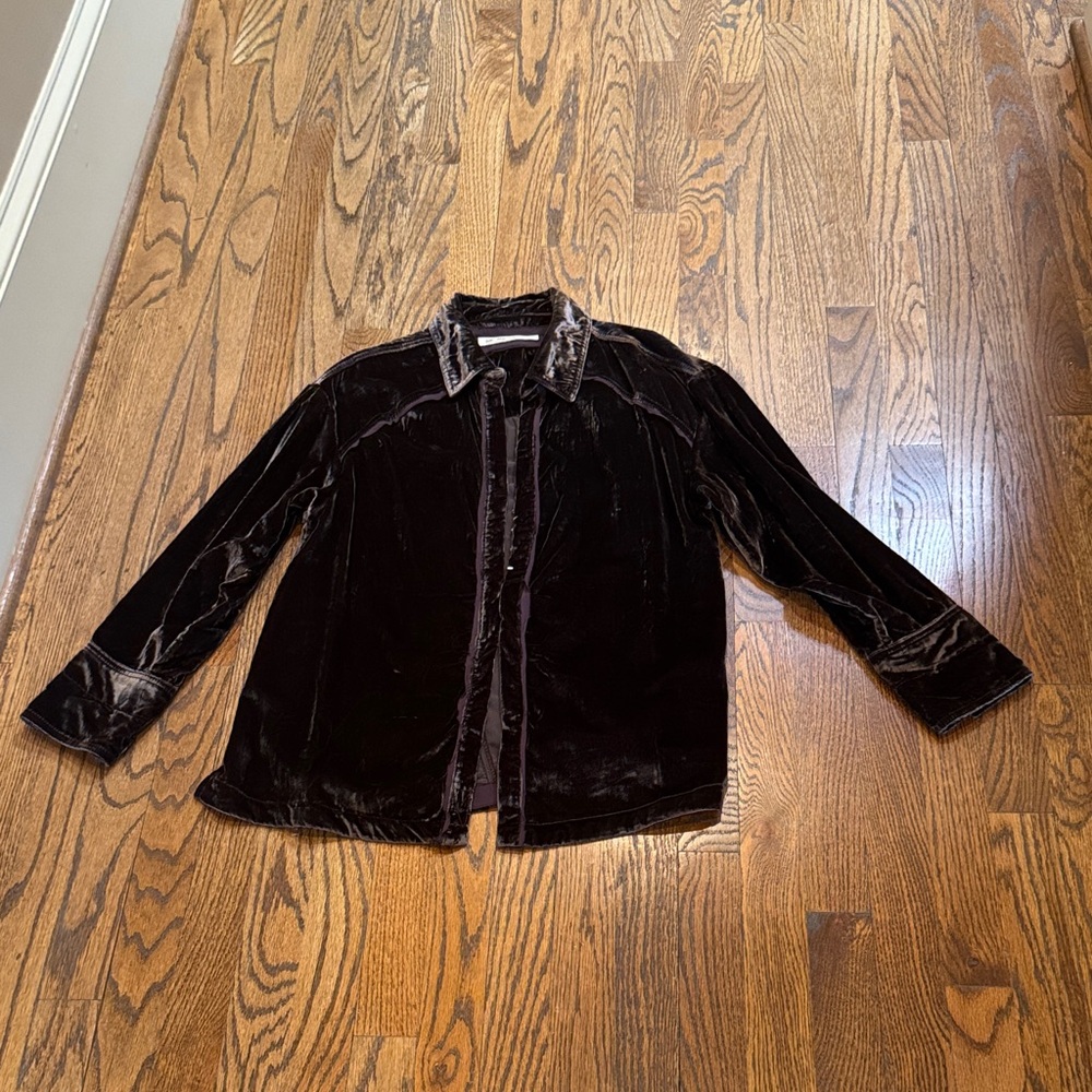 We The Free Velvet Shirt in Deep Brown